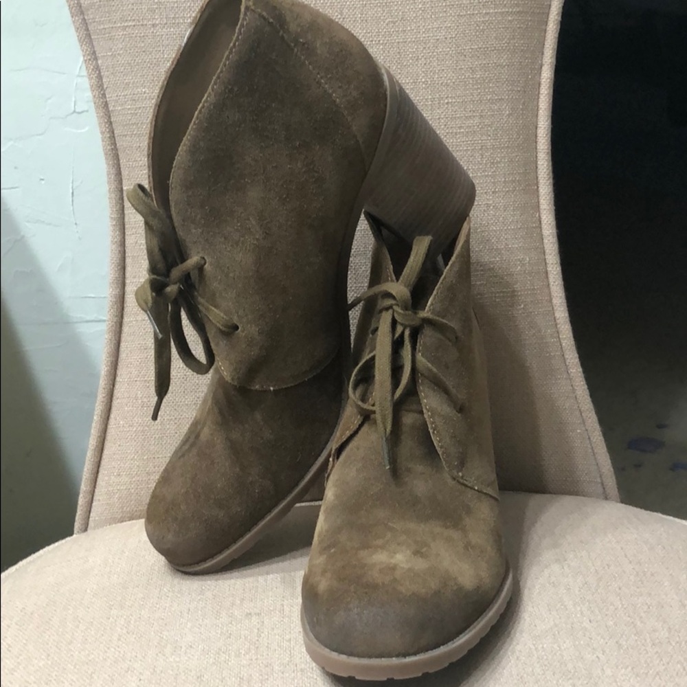 Lace up ankle booties